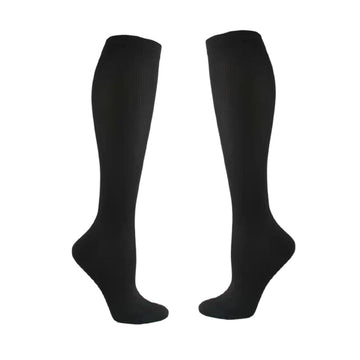 Bas de compression pour hommes et femmes, chaussettes de sport et de fitness, chaussettes de compression hautes et amincissantes